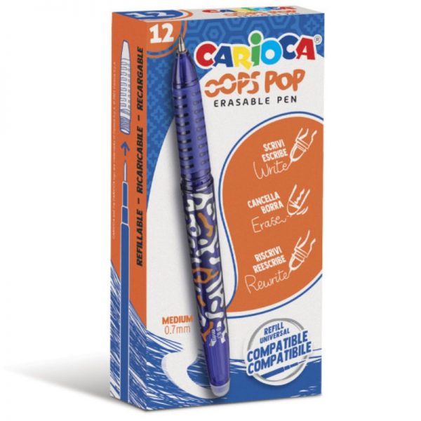 carioca-erasable-oops-pop-12tmx-μπλε-42044